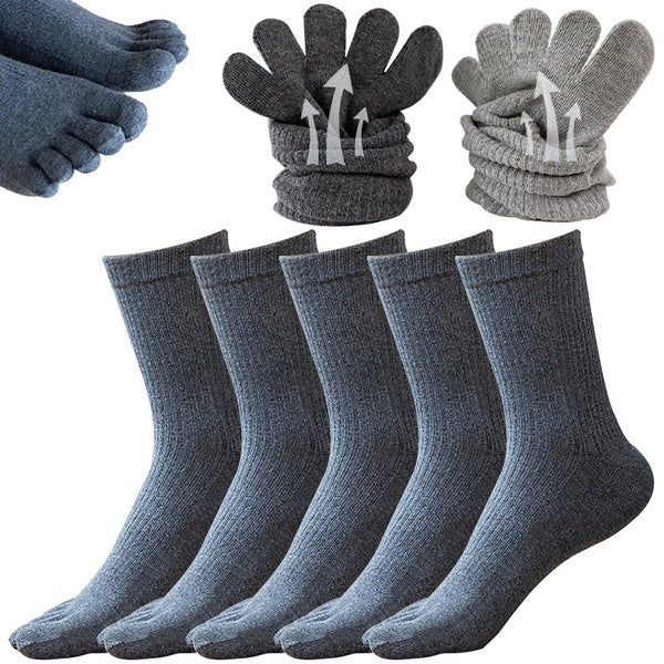 Toe Socks Chaussettes de course athlétiques en coton pour hommes Chaussettes à cinq doigts 1 paires