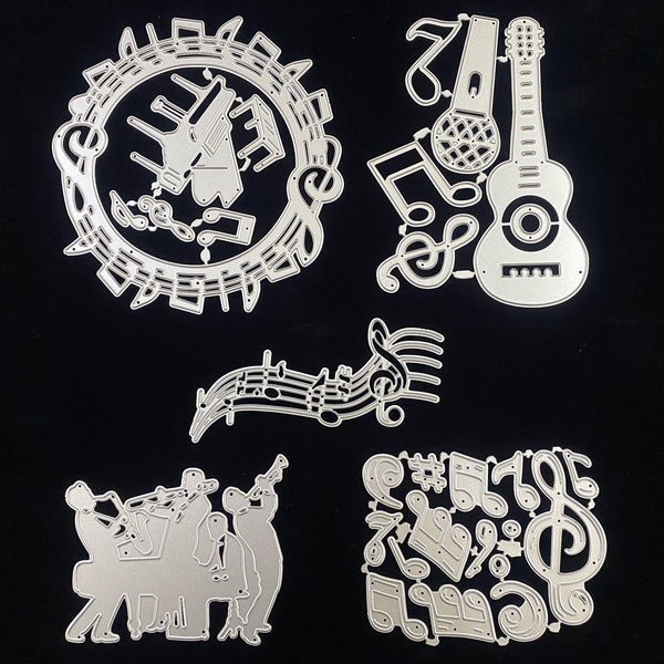 Music Musical Note Metal Cutting Dies for DIY Scrapbooking Wedding Birthday Celebration Card Making Paper Craft Dies