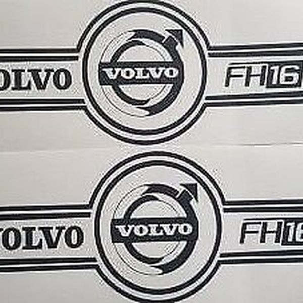 x2 VOLVO FH16 LOGO DECAL FH12 FH16 FM GLOBETROTTER HAULAGE STICKER TRUCK DRIVER