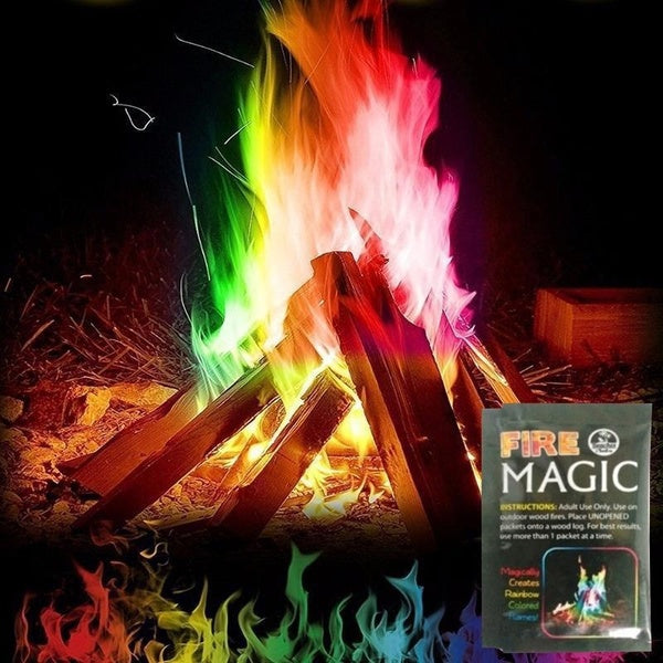 10-20-40-50 PCS Color Fire Magic Flame Campfire Fire Flame Stain Mysterious Flame Magic Fire Party Campfire Outdoor Fun Gifts