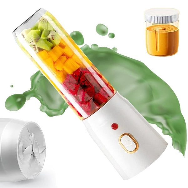 Portable Blender, Personal Mini Juice Blender, USB Rchargeable Juicer Cup With Ten Blades, Blender Home-Office-Outdoors