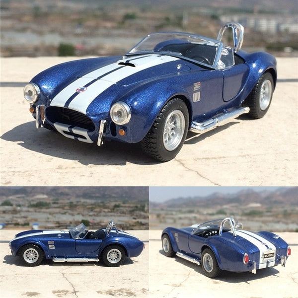 Hot 1:32 Scale Ford 1965 Shelby Cobra Alloy Diecast Model Car Toy With Pull Back Collection As Gift For Boy Kids