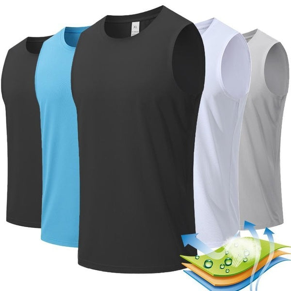 Gilet de Fitness sans Manches pour Hommes évacuant l'humidité Performance T-Shirt de Course athlétique'sécurité de Nuit débardeur réfléchissant Mode