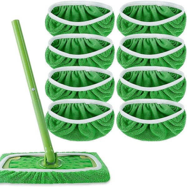 Swiffer Flat Mops Cleaning Home Microfiber Mop Cloth Scouring Pad Reusable Accessories Suitable for 25.4x11.5cm Mop Board