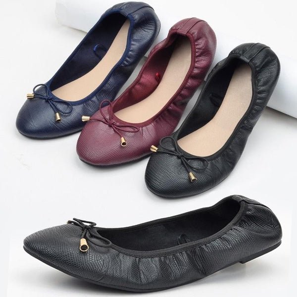 Womens Summer Flats Comfort Ladies Solid Classic Casual Round Toe Slip On Flat Shoes
