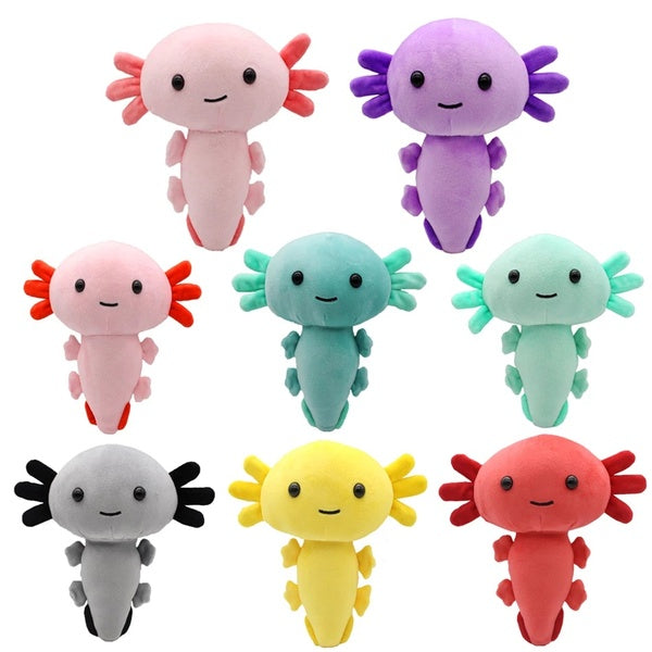 20CM Cartoon Plush Axolotl Plush Toy Kawaii Animal Axolotl Plushies Figure Doll Toy Cartoon Pink Axolotl Stuffed Doll Gifts