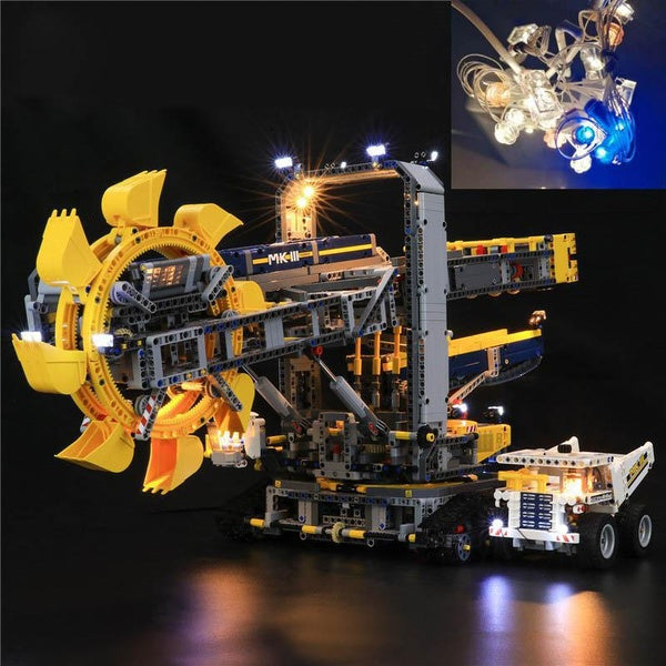USB Light kit for Lego 42055 Technic Bucket Wheel Excavator Building Set(NOT INCLUDE LEGO MODEL)