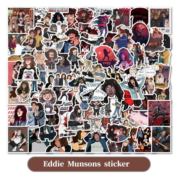 10-50-100pcs Cartoon Eddie Munsons stickers EDDIE graffiti Stickers for DIY Luggage Laptop Skateboard Motorcycle Bicycle Stickers