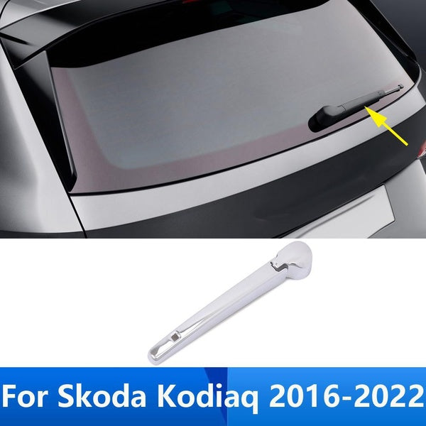 For Skoda Kodiaq 2016 2017 2018 2019 2020 2021 2022 ABS Chrome Rear Window Wiper Arm Blade Cover Trim 2pcs-set