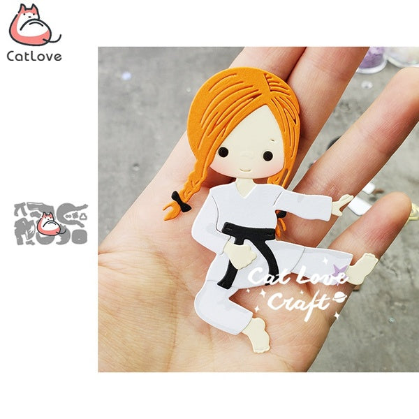 Catlove Taekwondo matrices de découpe en métal Scrapbooking moule couteau pochoir découpes fabrication de cartes bricolage artisanat gaufrage nouvell