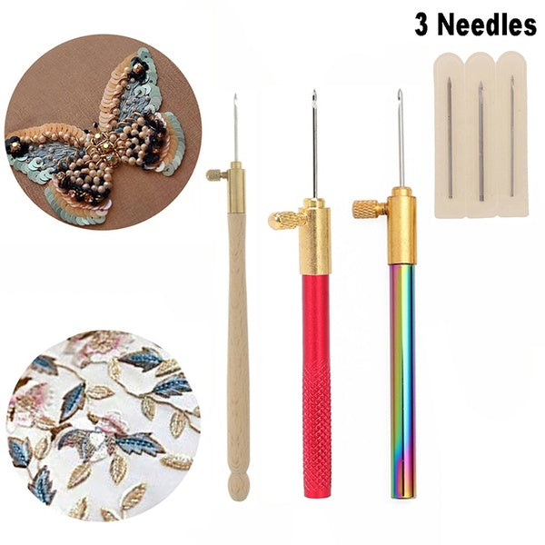 New Anti-French Embroidery Crochet Beaded Bracelet French Sequin Embroidered Crochet Luneville Croche Knitting Tools
