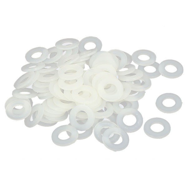 M8x16mmx1.4mm Nylon Flat Insulating Washers Gaskets Spacers grey white 100PCS