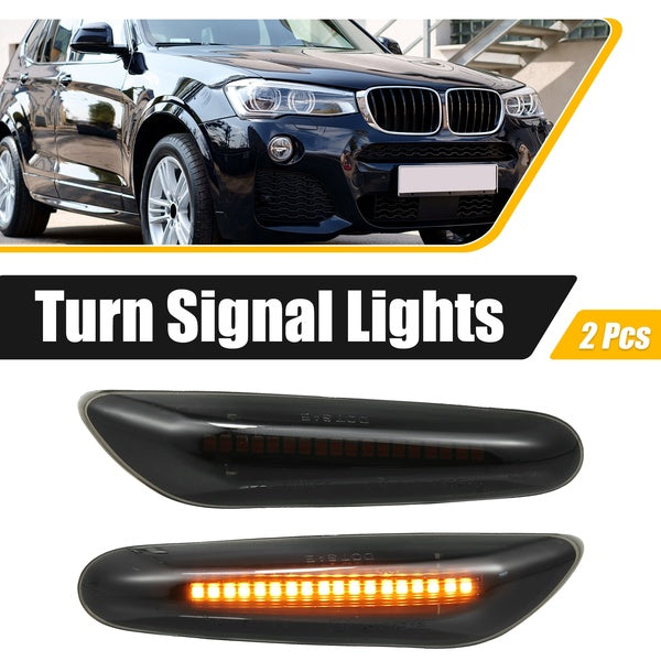 LED Side Turn Signals for BMW 1 3 5 Series E36 E46 E60 E87 E90 E92 X1 X3 63133418447 63133418448 Car Side Marker Amber Dynamic Light Assemblies ABS B