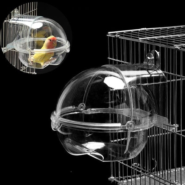Baignoire pour oiseaux de compagnie, baignoire à vis pour perroquet, boîte de douche pour perroquet, baignoire transparente pour Cage