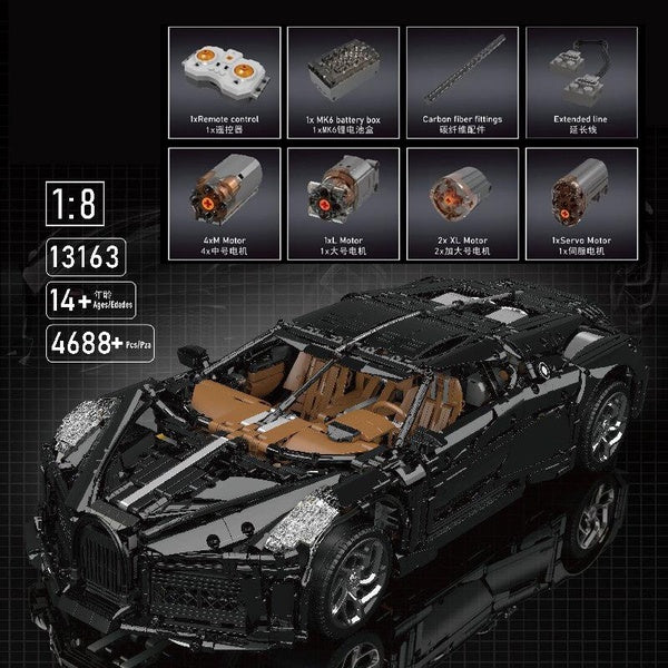 New MOC 4688pcs Super Racing Electric with Motor Sport Car Model Building Block Brick Educational Assembly Toy Children Boy Gift