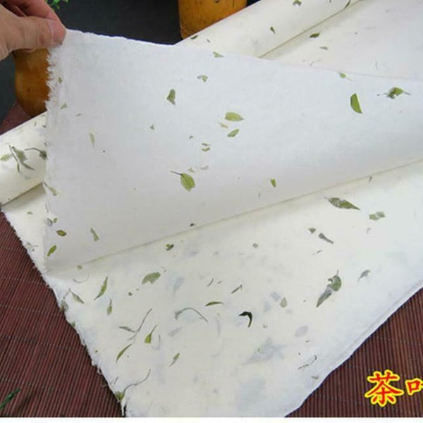 10sheets 70*140 Flowers Leaf Chinese Rice Paper Calligraphy practice Painting Paper Handmade Fiber Xuan Paper Yunlong Pi Zhi Paper