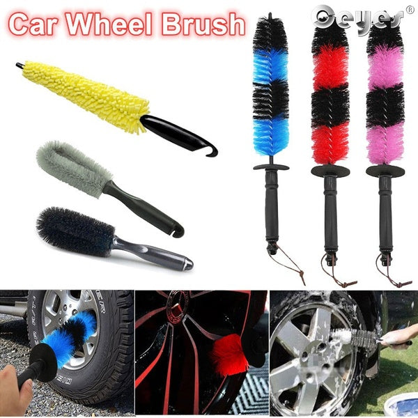 Ceyes 1pcs Multifunction Wheel Wash Brush Car Truck Motor Engine Grille Wheel Wash Brush Tire Rim Cleaning Tool (7 Styles)