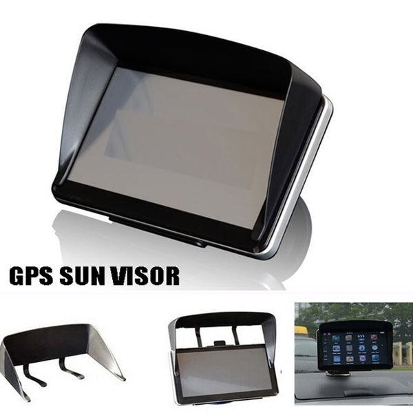 Xukey Fit For 4.3" - 5" - 7" - Inch GPS Sat Nav Sun Shade Visor Screen Shield Car Accessories Sunshade GPS Cover Block Blind Cap