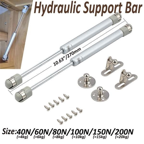 2Pack 40N-60N-80N-100N-150N-200N Lift Hydraulic Gas Strut Lid Stay Support Cabinet Door Hinge Open Close Home Decor