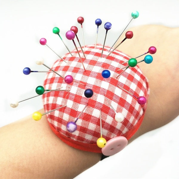 Coussin à aiguille avec ceinture élastique au poignet Outil d'artisanat bricolage pour couture couture couture