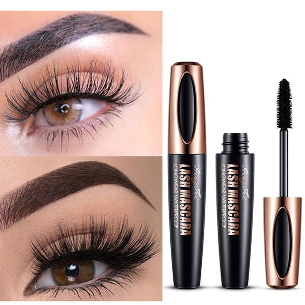 Mascara imperméable Pudaier pour les cils longue durée mascara pour cils en fibre de soie 4d maquillage mascara pour les yeux extension noire extensi