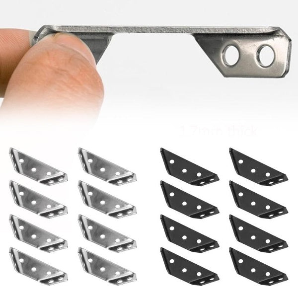 8Pieces Multi-Purpose Right Angle-Bracket Heavy Duty Corner Codes Bed Cabinet Furniture Triangular Reinforcement Bracket