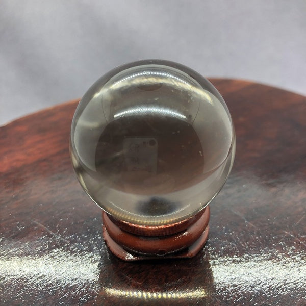 Spéculum en cristal brun de décoration de bricolage de pierre naturelle de boule de quartz fumé