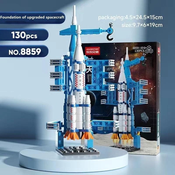 High Space Rocket Model Aircraft Spacecraft Assembled Building Blocks Children's Toy Small Gift Christmas Birthday Gift