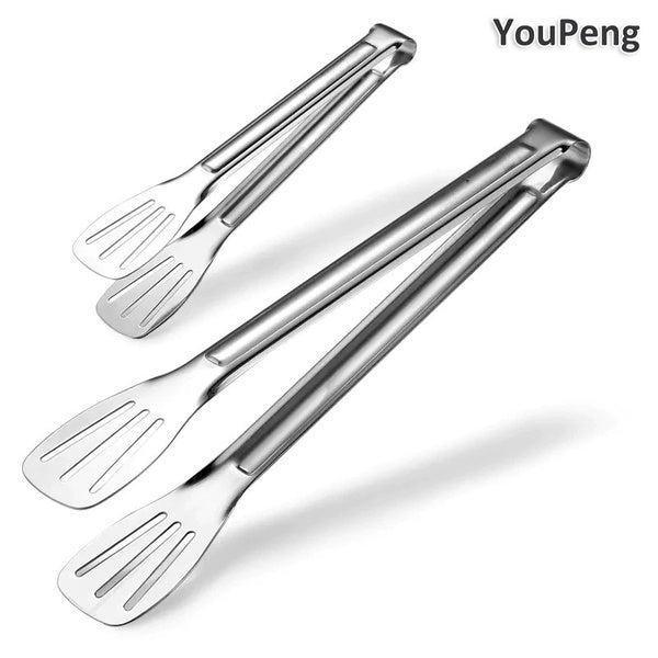 YouPeng 9-12 in Kitchen Food Tong Tool Set Heat Bread Tong Stainless Steel Salad BBQ Cooking Food Serving Utensil Tongs Bead Clip
