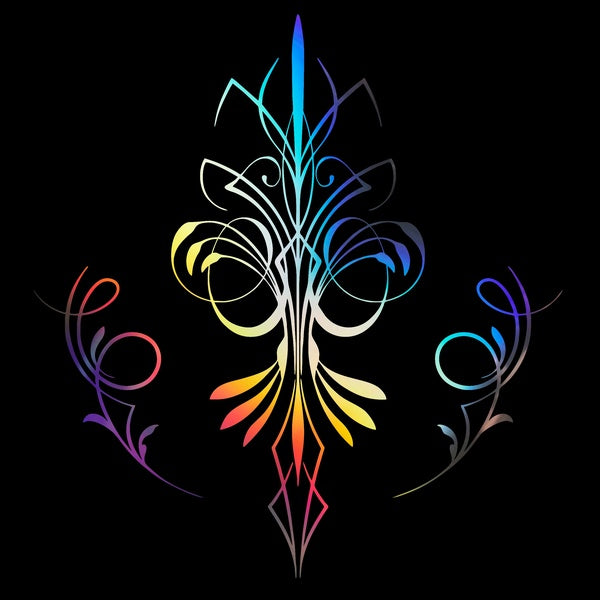 2pcs, 9'' 23cm Pinstriping Stripe Art Flowers Motorcycle, Bicycle Sticker Bike Stickers Vinyl Graphics Auto Truck Car Race（No Background ) Reflective