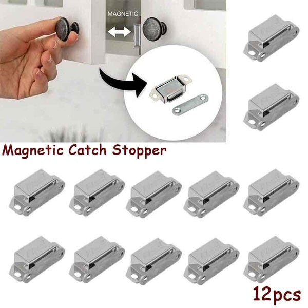 Door Cabinet Cupboard Furniture Magnetic Catch Stopper Holder Latch 12 Pcs
