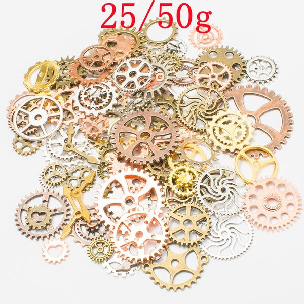 25-50g alliage engrenage bijoux à bricoler soi-même accessoires montre mécanique noyau roue dentée breloques bijoux Arts pièces pour l'artisanat