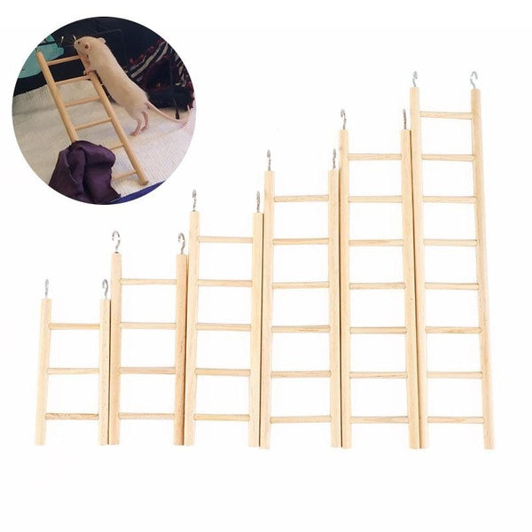 3-4-5-6-7-8 Solid Wood Standing Frame Climbing Ladder Steps Wooden Pet Bird Parrot Cage Toy DIY Hanging Decor Hamsters Pet Supplies-40