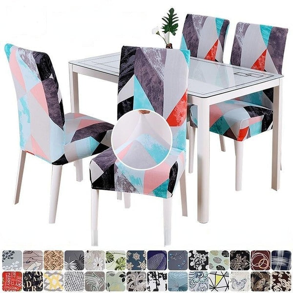 Dining Chair Covers Seat Protector Stretch Removable Soft Spandex Decoration Seat Slipcovers For Home Dining Room Hotel Ceremony Banquet Wedding Part