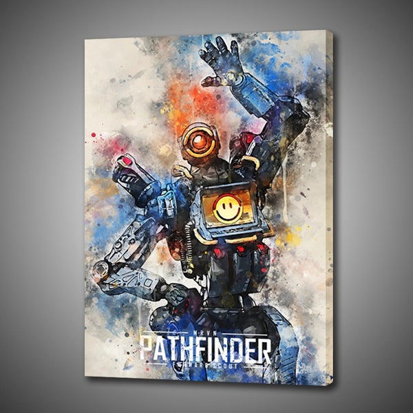 1P Wall Decoration Print on Canvas Art Creative Poster Home Decoration Painting Pathfinder Apex Legends