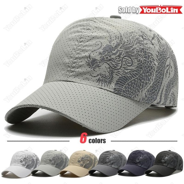 Casquette de baseball d'été pour hommes et femmes de nouveau style Matériau à séchage rapide Processus de production de trou d'air Conception de moti