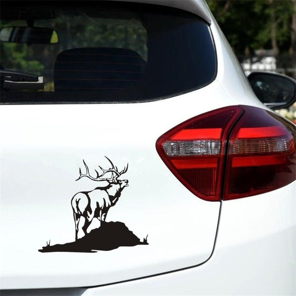 15CM*17CM Buck Decal Hunting Club Antlers Sticker Hollow Sticker Hunter Car Window Vinyl Decal Funny Poster Motorcycle 6 Colors