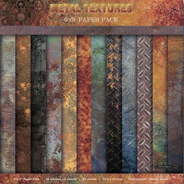 New Vintage Rust Themed Background Paper - 6" Single Sided Christmas Pattern Paper Pad Scrapbook DIY Photo Album Decorative Paper Craft