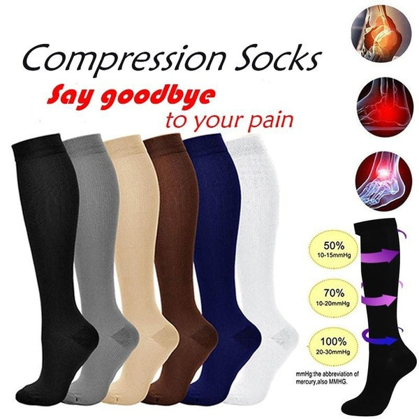 Men Women Compression Pain Relief Long Socks Calf Leg Foot Support Stocking(S-XXL)