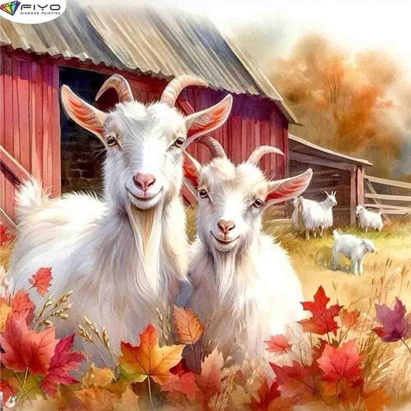 FIYO Sheep DIY 5D Diamond Painting Full Drill with Number Kits Home and Kitchen Fashion Mosaic Diamond Painting Canvas Wall Decoration Gift Crafts fo