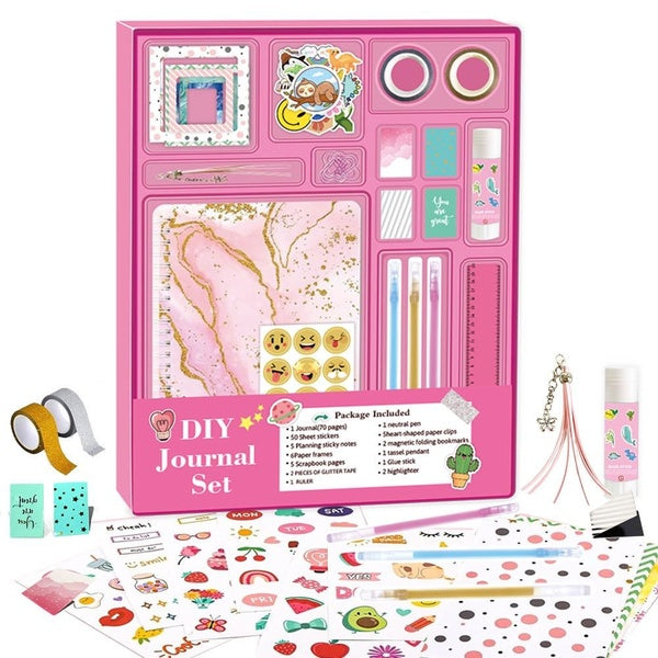 DIY Journal Set for Girls Gifts, Great Birthday Gifts for Tween Age Girls, Art & Crafts Stuff for Tween & Teenage Kids, Girls Toy, Scrapbook & Diary