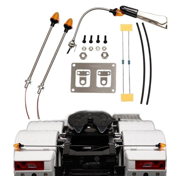 Spring Tube Show Wide Light for 1-14 Tamiya Rc Tractor Scania R620 770s Volvo Fh16