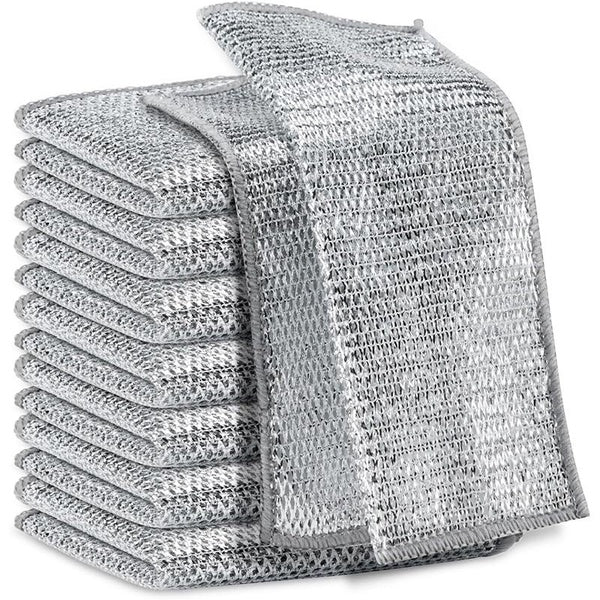 Rust Rags Removal Cleaning Cloth Kitchen Dishwashing Towel Metal Steel Wire Cleaning Rag Microwave Stove Clean Tools Dish Cloth(1-5-10Pcs)
