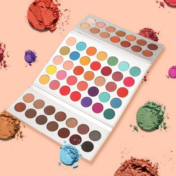 63 Colors Neutral Nude Metallic Matte Shimmer Glitter Eye Shadow Makeup Palette