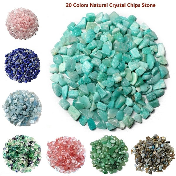 Cristal naturel Pierres mixtes Décoration de la maison Chips roulés Pierre concassée Guérison Cristal Fabrication de bijoux