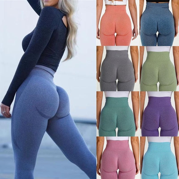 Mode femmes élastique Slim Fitness pantalon bout à bout serré sans couture respirant taille haute Yoga entraînement Sport Leggings pantalon confortab