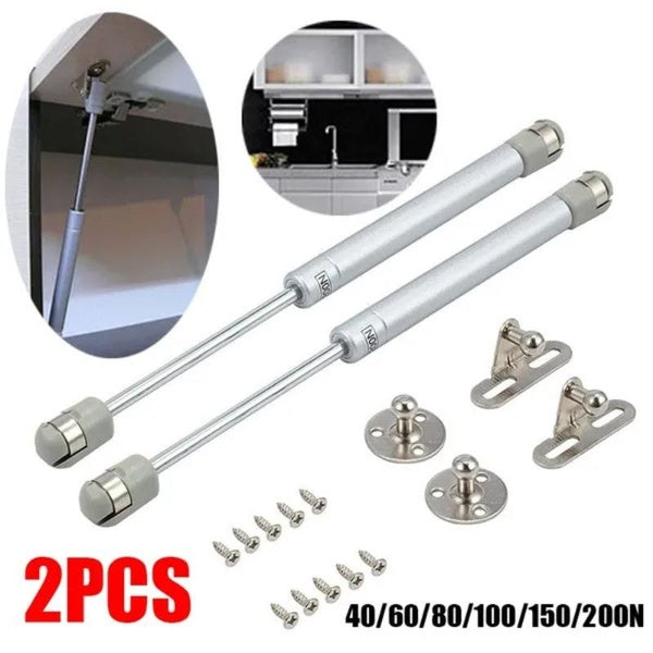 2Pcs 40-60-80-100-150-200N Lift Hydraulic Gas Strut Lid Stay Support Cabinet Door Hinge Open Close Home Decor