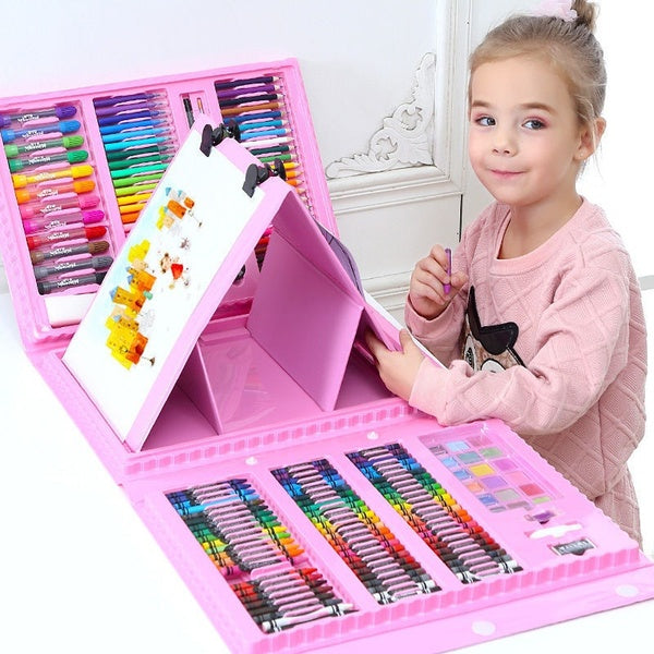 208-150 PCS children's art painting set watercolor pencil pen drawing board graffiti supplies children's educational toys gifts stationery art suppli