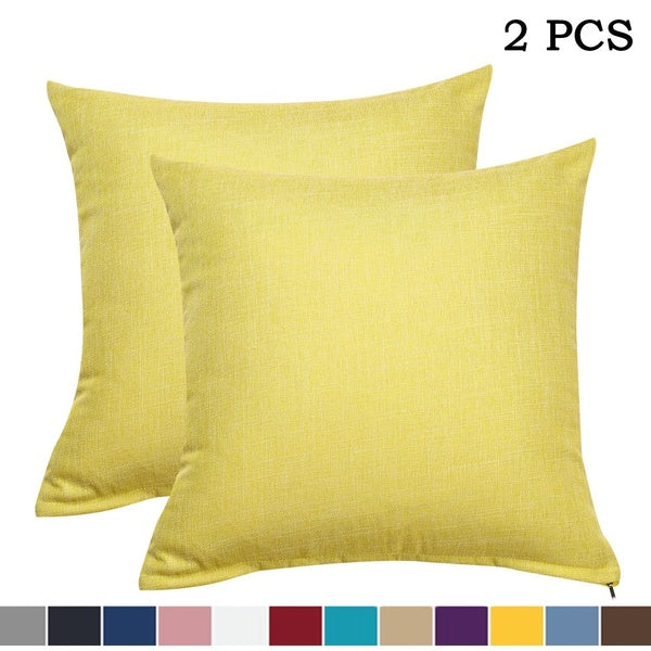 2 PCS Cotton Linen 45X45cm Pillow Case Fashion Vintage Texture Smooth Terylene Comfort Pillow Cushion Cover Home Car Decor
