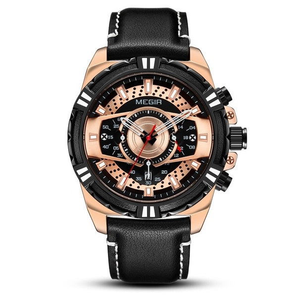 MEGIR hommes montre mode montres de sport créatif étanche montre-bracelet à Quartz calendrier mâle horloge